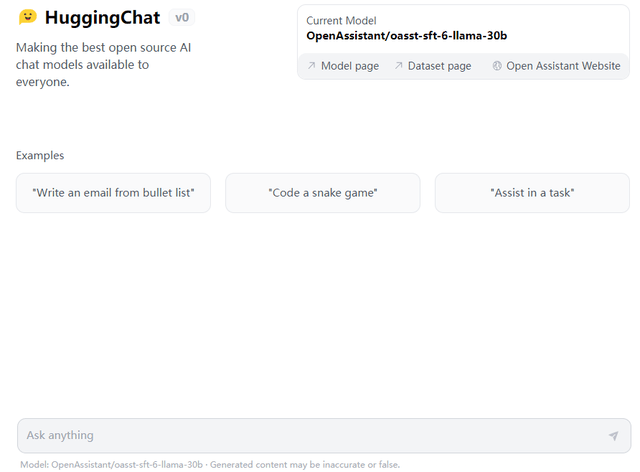 HugingFace推出开源聊天机器人HugingChat与 ChatGPT 类似