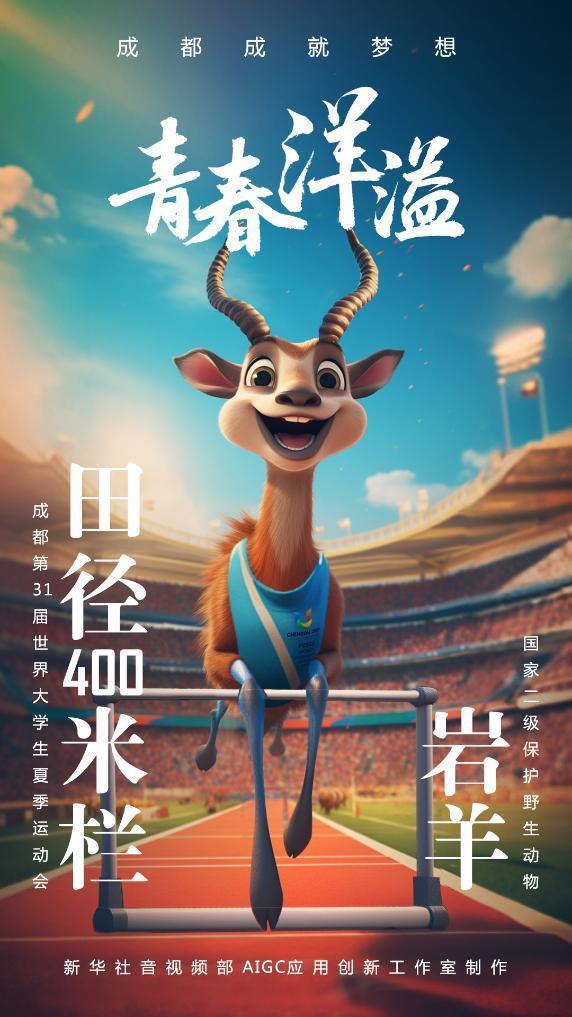 AIGC：珍稀“宝贝”为成都大运会加油助威